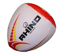 Rhino Ballon d'entraînement de rugby REFLEX My:5 Multicolore Taille unique Blanc/Rouge