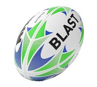 Rhino - Ballon de Rugby Blast (Taille 5) (Blanc/Bleu/Vert)