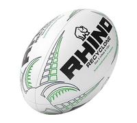 Rhino - Ballon de Rugby RECYCLONE (Taille 5) (Blanc/Noir/Vert)