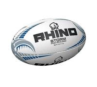 Rhino - Ballon de Rugby Storm Pass Developer (Taille 5) (Blanc/Bleu/Noir)