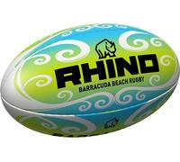 Rhino - Beach - Ballon de rugby Barracuda - PVC RD1780 (2) (Vert/Bleu/Blanc)