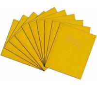 RHINO Cahier d'exercice 48 Pages Jaune Lot de 10