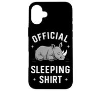 Rhino Chemise de Nuit Officielle Motif rhinocéros Coque pour iPhone 16 Plus