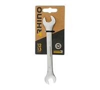 RHINO - Clé à fourches, Clé Plate, clé de Serrage à fourches - Diamètre 12 x 13 mm - Fabriqué en Acier (Chrome Vanadium) - Haute qualité - Garantie à Vie - Plusieurs Tailles Disponibles