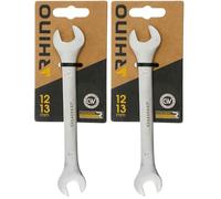 Rhino ourches, Clé Plate e Serrage à fourches - Diamètre 12 x 13 mm - Fabriqué en Acier (Chrome Vanadium) - Haute qualité - Garantie à Vie - Plusieurs Tailles Disponibles (Lot de 2)