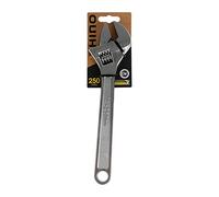 RHINO - Clé à molette Grande Ouverture nglaise Ajustable Longue - Longueur 250 mm - Haute qualité - Fabriqué en Acier (Chrome Vanadium) - Garantie à Vie - Plusieurs Tailles Disponibles