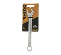 RHINO - Clé Mixte 14 mm, clé de Serrage, clé à Anneau et clé à Fourche combinés - Diamètre 14 mm - Haute qualité - Fabriqué en Acier (Chrome Vanadium) - Garantie à Vie - Plusieurs Tailles Disponibles