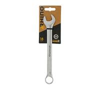 RHINO - Clé mixte 18 mm, clé de serrage, clé à anneau et clé à fourche combinés - Diamètre 18 mm - Haute qualité - Fabriqué en Acier (Chrome Vanadium) - Garantie à vie - Plusieurs tailles disponibles