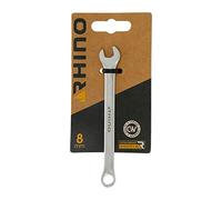 RHINO - Clé Mixte 8 mm, clé de Serrage, clé à Anneau et clé à Fourche combinés - Diamètre 8 mm - Haute qualité - Fabriqué en Acier (Chrome Vanadium) - Garantie à Vie - Plusieurs Tailles Disponibles