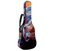 Rhino Colors Sac pour guitare acoustique avec bandoulière réglable et crochet arrière, convient pour guitares électriques, basses, guitares classiques, ukulélé - Peinture à l'huile - 155,4 cm - 106,7