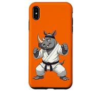 Rhino combatif portant un GI dans la pose de combat 1 - Fan Fun Coque pour iPhone XS Max