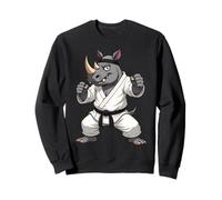 Rhino combatif portant un GI dans la pose de combat 1 - Fan Fun Sweatshirt