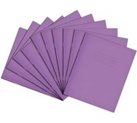 Rhino F8M Lot de 10 cahiers d'exercice 48 pages Violet 200 x 165 mm