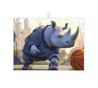 Rhino Grand tapis d'égouttage en microfibre réutilisable et lavable pour accessoire de cuisine 45,7 x 61 cm