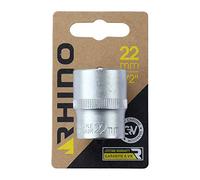 RHINO - Jeux de douilles - Douille hexagonale, courte métrique - 6 pans - Diam. 22 mm - Carré d'entrainement 1/2'' - Haute qualité (Chrome Vanadium) - Garantie à vie - Plusieurs tailles disponibles