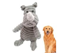 Rhino Jouet à mâcher pour chien - Résistant aux morsures - Jouet couineur doux - Jeu durable pour chiens de petite taille et moyenne - Favorise l'entraînement actif pour l'entraînement - Amusant