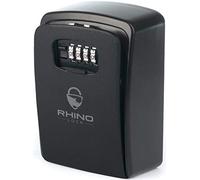 Rhino Lock Secure Key Stealth XL - Boite à clés à Code pour Utilisation en extérieur - Cache clé Mural sécurisé - pour clés de Maison ou de Bureau - Combinaison à 4 Chiffres - Grande capacité - Noir