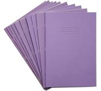 Rhino Lot de 10 cahiers d'exercice 80 pages à carreaux 7 mm Violet Format A4