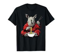 Rhino Manger Ramen Nouilles Kimono Karaté Nouilles Japonaises T-Shirt