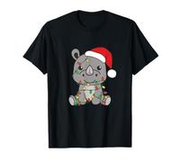 Rhino Merry Christmas Rhinocéros d'hiver T-Shirt