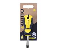 RHINO - Mini Tournevis Plat 6 x 25 mm - Tournevis Pouce Plat - Lame Acier S2 - Manche Ergonomique - Embout magnétique - Usage Professionnel - Garantie à Vie - Plusieurs Tailles Disponibles