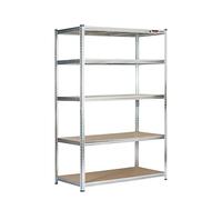 Rhino Racking Étagère de garage robuste - 5 niveaux en acier galvanisé - Étagère industrielle - 200 kg par niveau - 180 x 120 x 60 cm
