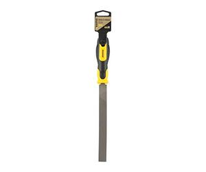 RHINO - Râpe à métaux plate 200mm - Lime à métaux plate avec manche bi-matière - Longueur 200 mm - Garantie 5 ans - Permet de réaliser tous types de travaux de finition sur du métal