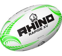 Rhino - "Rapide XV" Ballon de Rugby CS100 (3) (Blanc/Vert)