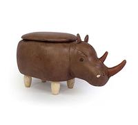 Rhino Repose-pieds ottoman - Pouf de rangement multifonctionnel pour salon, chambre à coucher - Siège doux, décoration élégante, boîte de rangement compacte