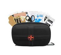 RHINO RESCUE Mini First Aid Kit, Petit Kit D'urgence Portable et étanche pour le Voyage, la Maison, la Voiture, la Chambre à Coucher, le Camping, la Randonnée (Noir)