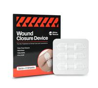 RHINO RESCUE Zip Stitch 6 pièces, bandes de fermeture de plaie sans Suture pour dispositif de soin de coupe, bandages adhésifs Wound Closure Strips