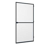Rhino Screen porte moustiquaire cadre aluminium 100 x 210 cm anthracite pour porte balcon et terrasse, protection anti moustique et insecte, cadre tension recoupable montage facile sans perçage, 03758