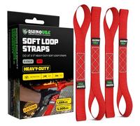 Rhino USA Soft passants pour moto Sangles d'arrimage (4pk) - 4 729,6 kilogram Max résistance à la rupture 4,3 x 43,2 cm Heavy Duty Tie Downs pour une utilisation avec sangle à cliquet - Trailering