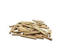 Rhino Wood Industries - 6,35 x 5,1 cm - Lot de 300 chevilles en bois - Séchées au four, cannelées et biseautées (0,6 x 5,1 cm, 300 pièces)