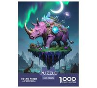 Rhinocéros 1000 Pièce Puzzle Jeu Éduchatif Classique Jigsaws Belle Décoration Puzzle pour Adultes Et Enfants 38x26cm/1000pcs