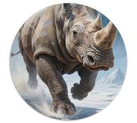 Rhinocéros 1000 Pieces Jigsaw Puzzles for Adults Challenging Game Stress Relieving Entertainment Exercise The Memory of The Brain for Adults Gifts 1000pcs (67.5x67.5cm)