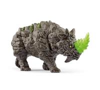 Rhinocéros de pierre - Figurine fantastique - Monstre Mythique et Puissant avec une Tete Mobile - Jeu Imaginatif pour Garçons et