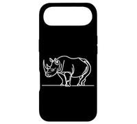 Rhinocéros Noir Art Linéaire Mammifère Coque pour iPhone Air
