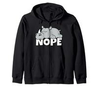 Rhinocéros Paresseux Nope Not Today Big Five Afrique Paresse Sweat à Capuche