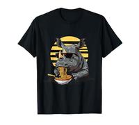 Rhinoceros Ramen Lunettes de Soleil Nouilles japonaises Art Animal T-Shirt