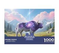 Rhinocéros1000 Pièces Aquarelle Puzzle Faune Sauvage pour Adultes De Jeu pour Adultes Parfaitpourla Détente Créativité Et CommeCadeau38x26cm/1000pcs