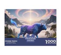 Rhinocéros1000 Pièces Aquarelle Puzzle Faune Sauvage pour Adultes De Jeu pour Adultes Premium avec Défis Créativité Et CommeCadeau38x26cm/1000pcs