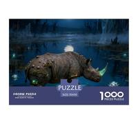 Rhinocéros1000 Pieces Puzzle Animaux Cadeaux pour Femmes Et Hommes Puzzle De Qualité Supérieure 70x50cm/1000pcs