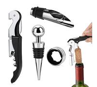 Rhinocerosdance Tire Bouchon Sommelier Coffret Sommelier Ouvre Bouteille de Vin Coffret Tire Bouchon Limonadier Pofessionnel Coffret Cadeau 4 en 1