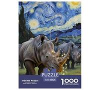 RhinocérosJigsaw Puzzles for Adults 1000 Piece Age 12+ for Adults Challenging & Brainteasing Beautiful Decoration Birthday Gifts38x26cm/1000pcs