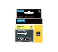 RhinoPRO Flexible Nylon - Nylon - noir sur jaune - Roll (2.4 cm x 3.5 m) 1 cassette(s) ruban flexible - pour Rhino 6000, 6000 Hard Case Kit, 6000+