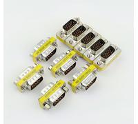 RHINORO Lot de 10 mini adaptateurs VGA SVGA 15 broches mâle vers mâle TFT CRT moniteur projecteur PC
