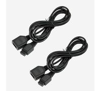 RHINORO Lot de 2 câbles d'extension pour manette de jeu, compatibles avec SEGA Genesis Mega Drive MD1 MD2 MD3, 1,8 m, 9 broches, noir