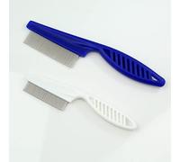 RHINORO Peigne pour enlever les puces, les poux et les poux en plastique fin avec manche en métal
