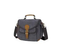 Rhinos Blog Sac à bandoulière rétro gris foncé en toile antivol pour appareil photo Nikon Z6III sans miroir, gris, L, Sac pour appareil photo